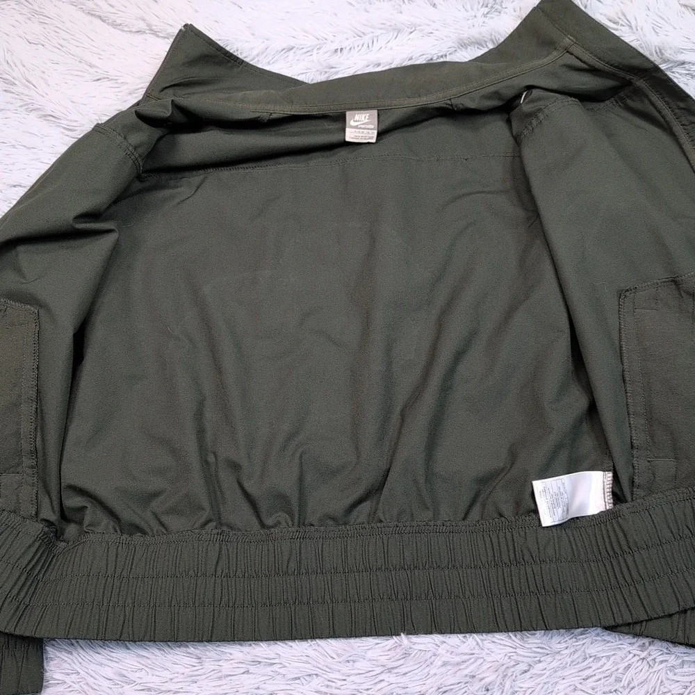 Vintage Nike Jacket Womens XL Green Y2K‎ Training Track Windbreaker Zip Up